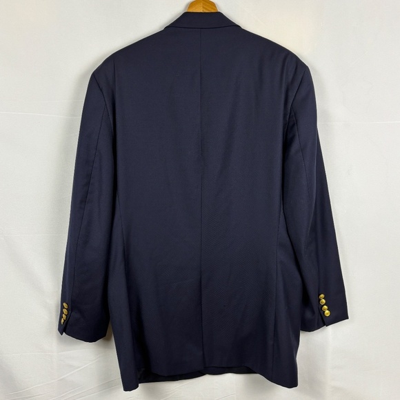 Lauren Ralph Lauren Men Wool Blazer jacket Sz 44L Career Business Classic Preppy - Picture 5 of 13